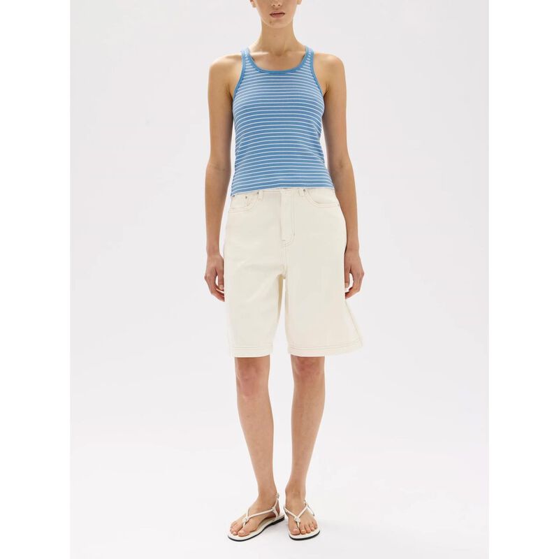 Assembly Label Drew Stripe Rib Tank Bahama/White image number 3